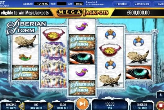 MegaJackpots Siberian Storm screenshot 3