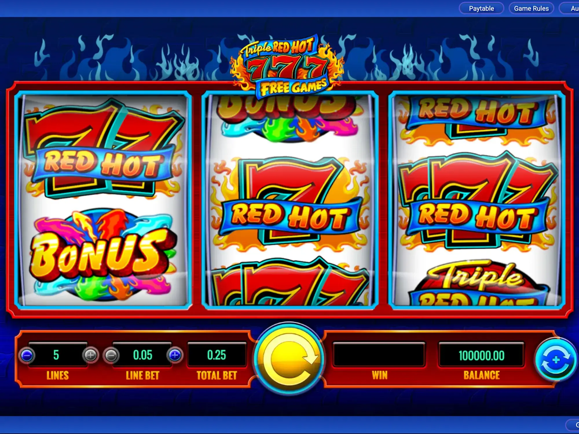 Triple Red Hot 777 screenshot 4