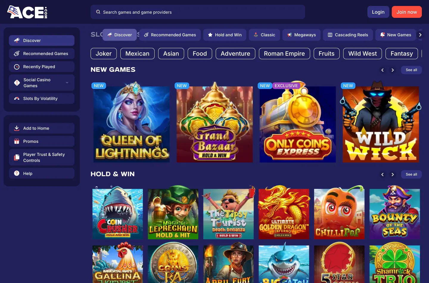 Ace.com Casino screenshot 2