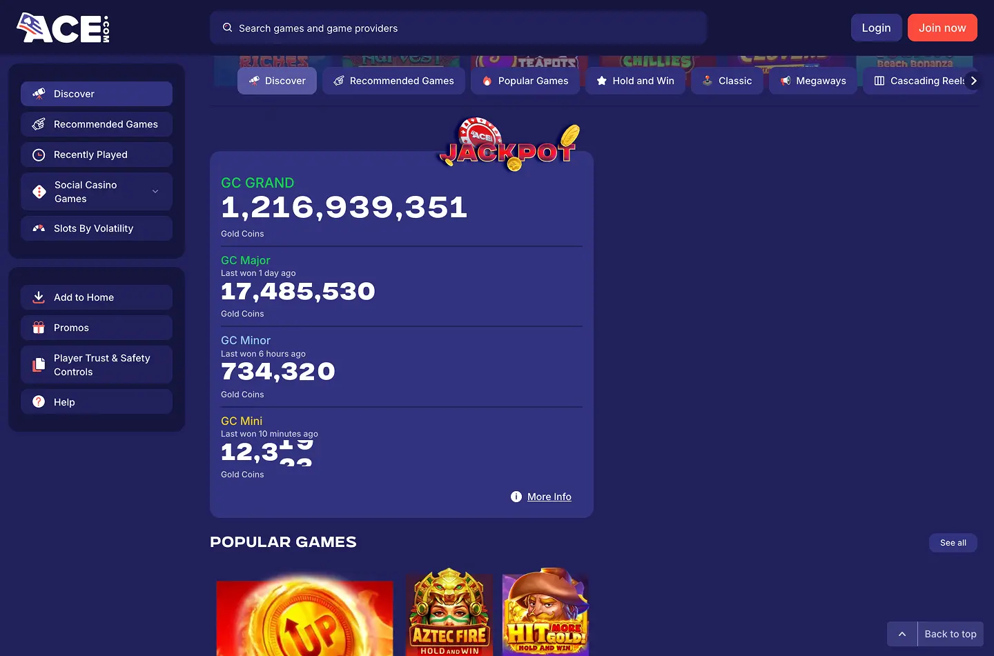 Ace.com Casino screenshot 6