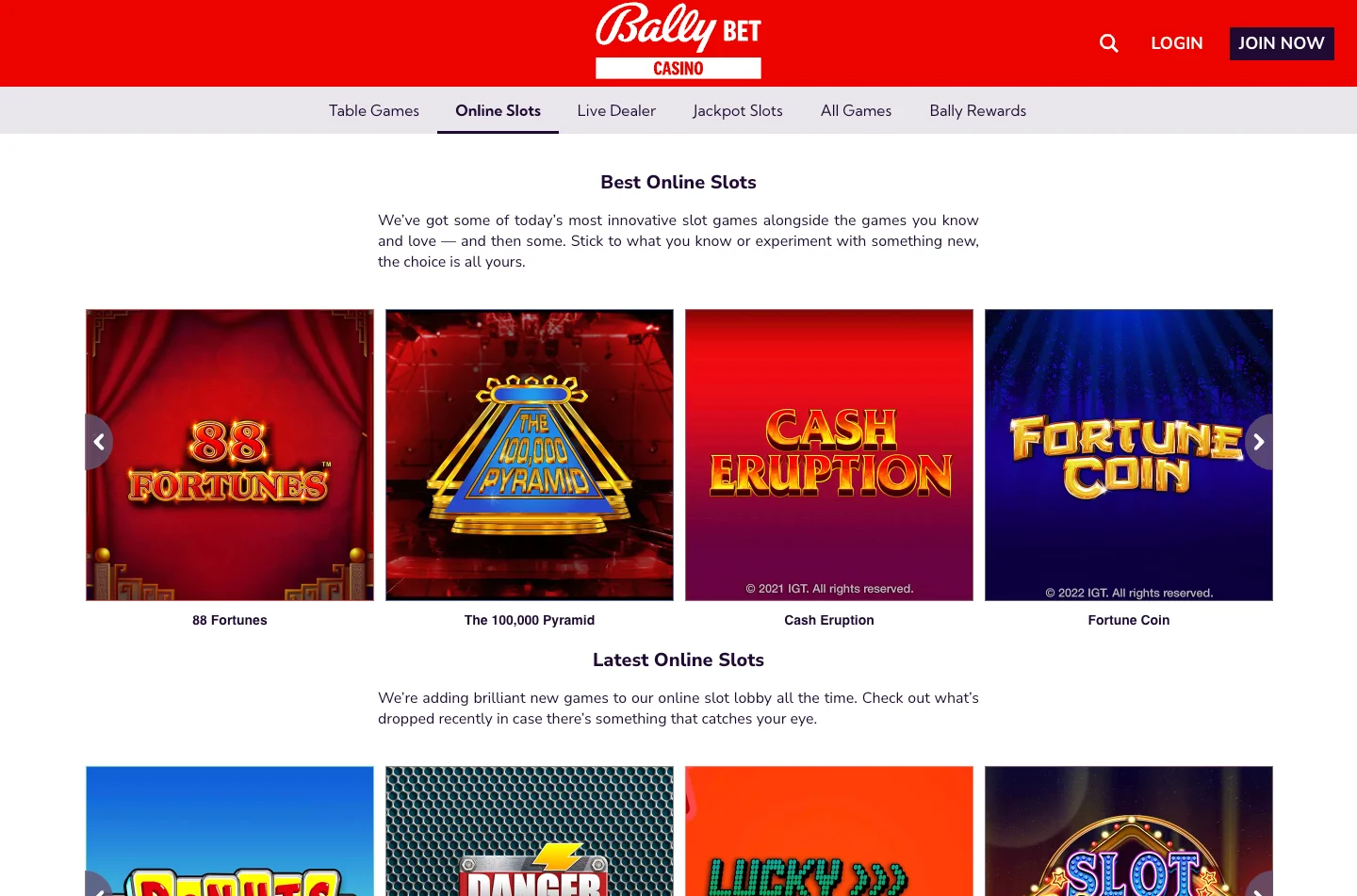 Bally Bet Casino screenshot 3