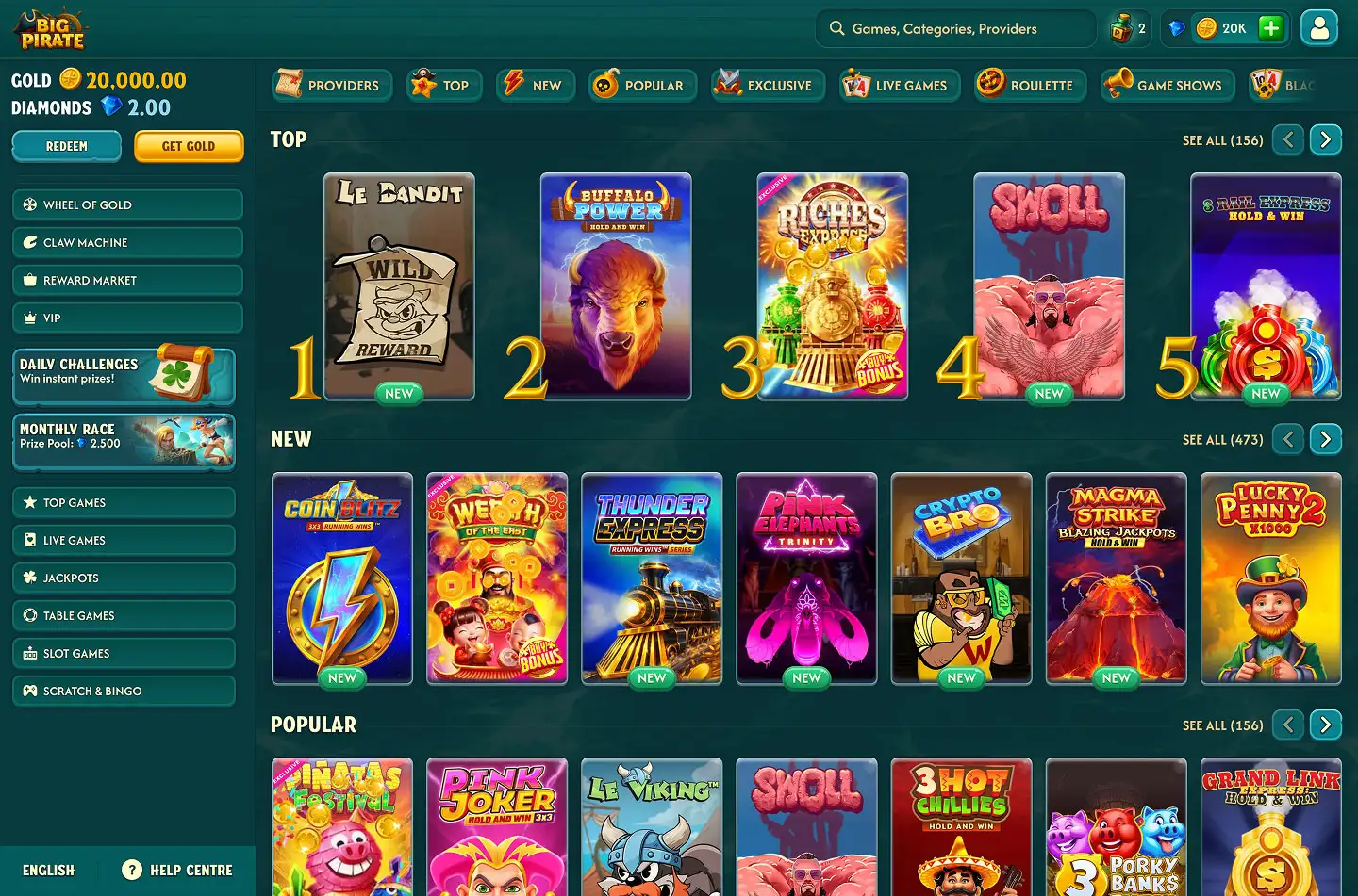 Big Pirate Casino screenshot 1