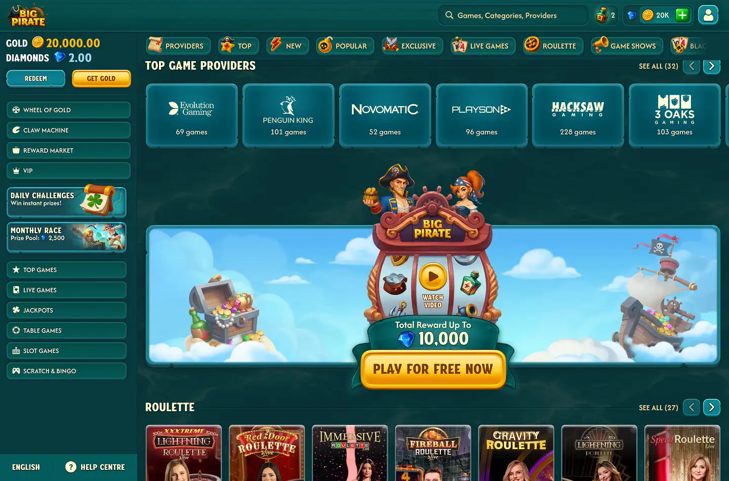 Big Pirate Casino screenshot 2