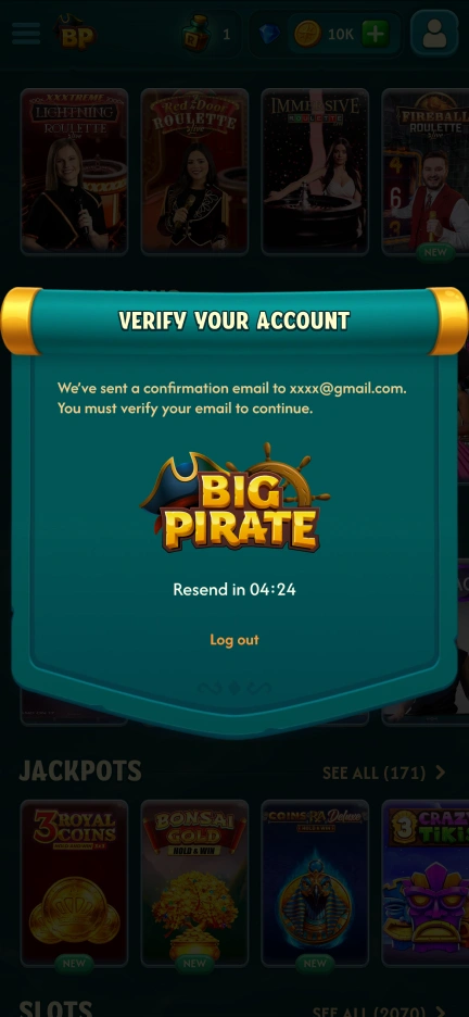 Big Pirate Casino screenshot 3