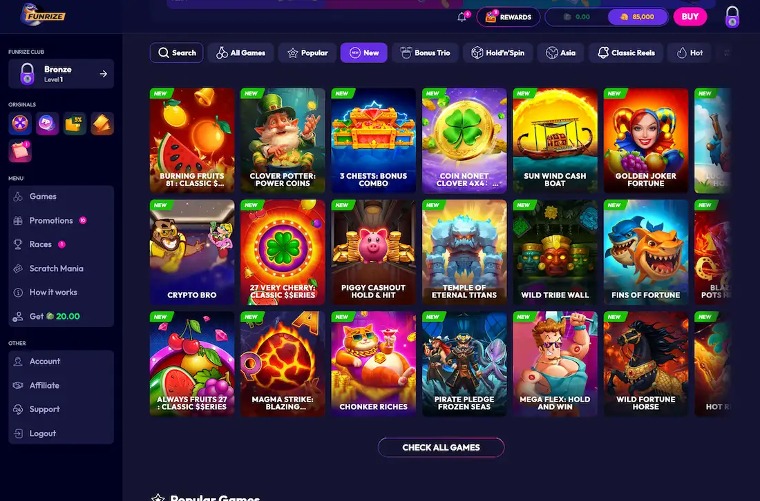 Funrize Casino screenshot 3