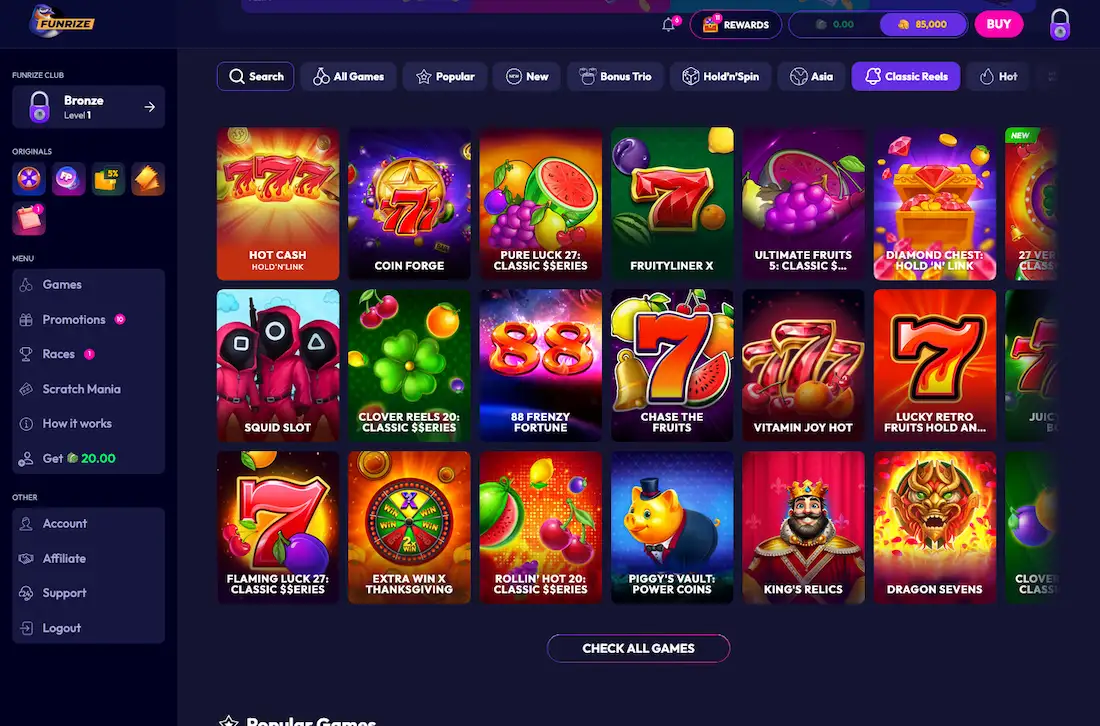 Funrize Casino screenshot 4