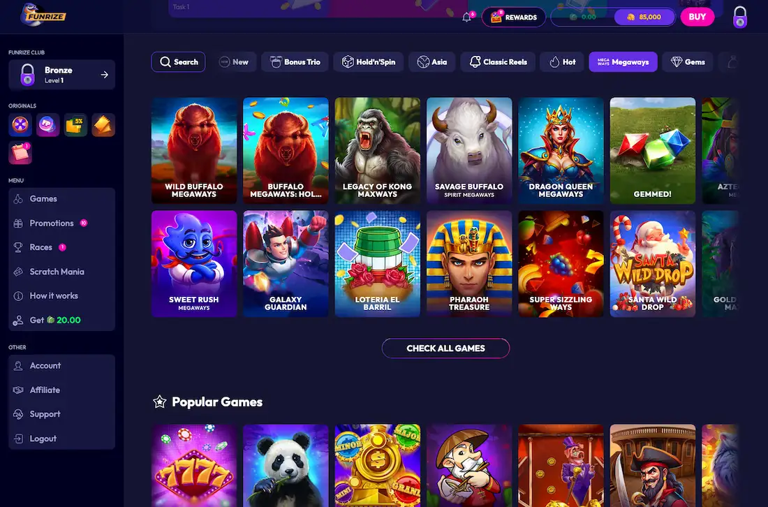 Funrize Casino screenshot 5