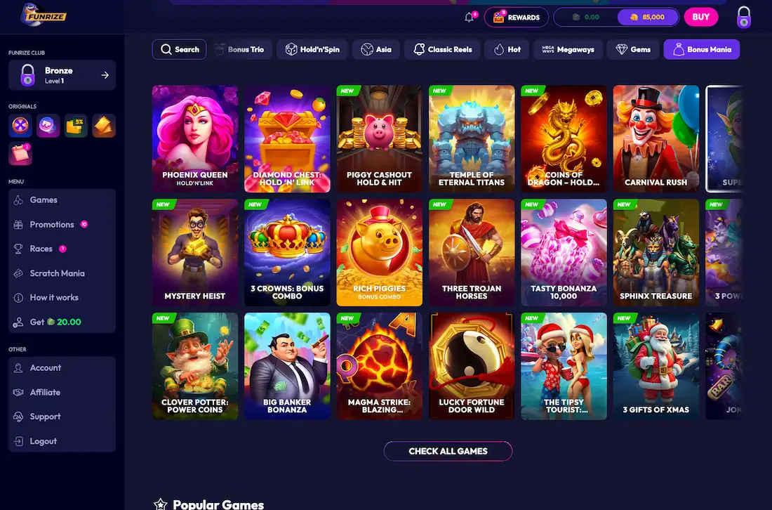 Funrize Casino screenshot 6