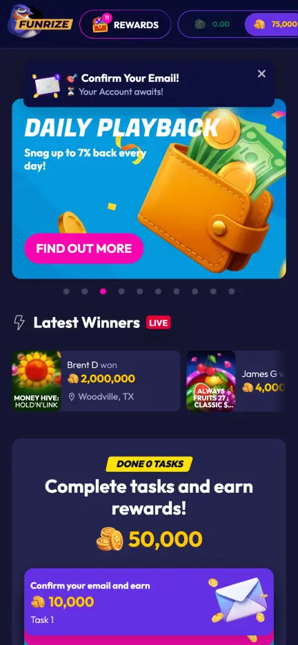 Funrize Casino screenshot 4
