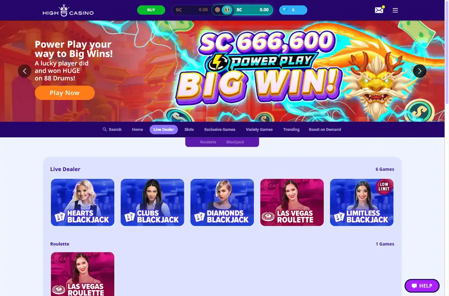 High 5 Casino screenshot 1