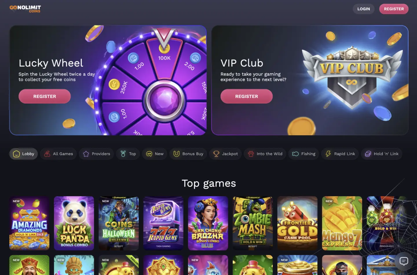 NoLimitCoins Casino screenshot 1