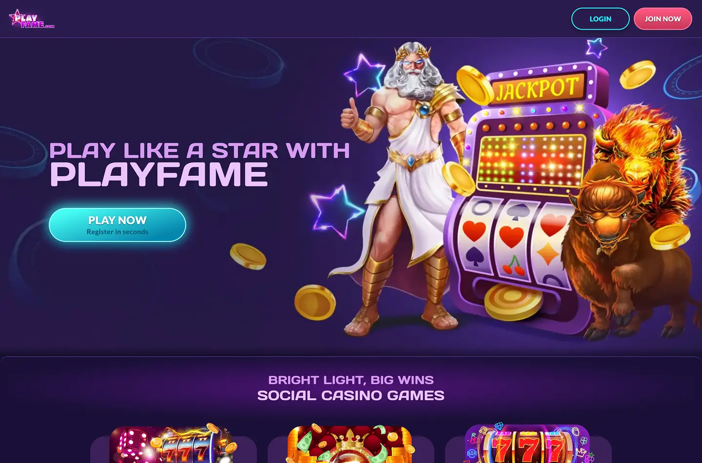 PlayFame Casino screenshot 1