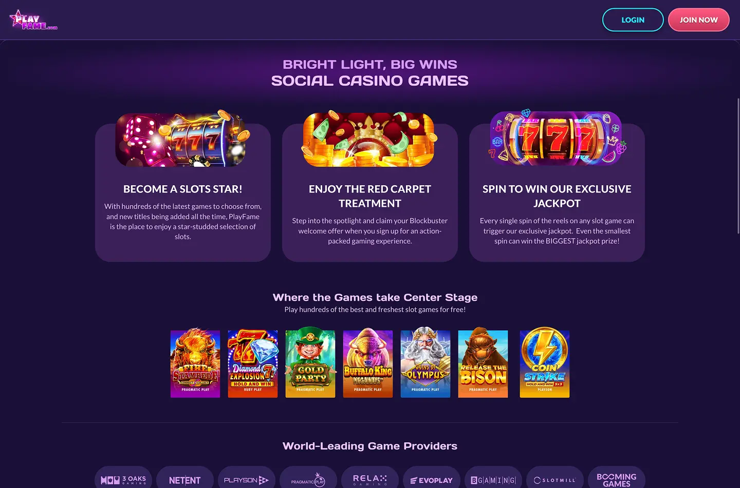 PlayFame Casino screenshot 2