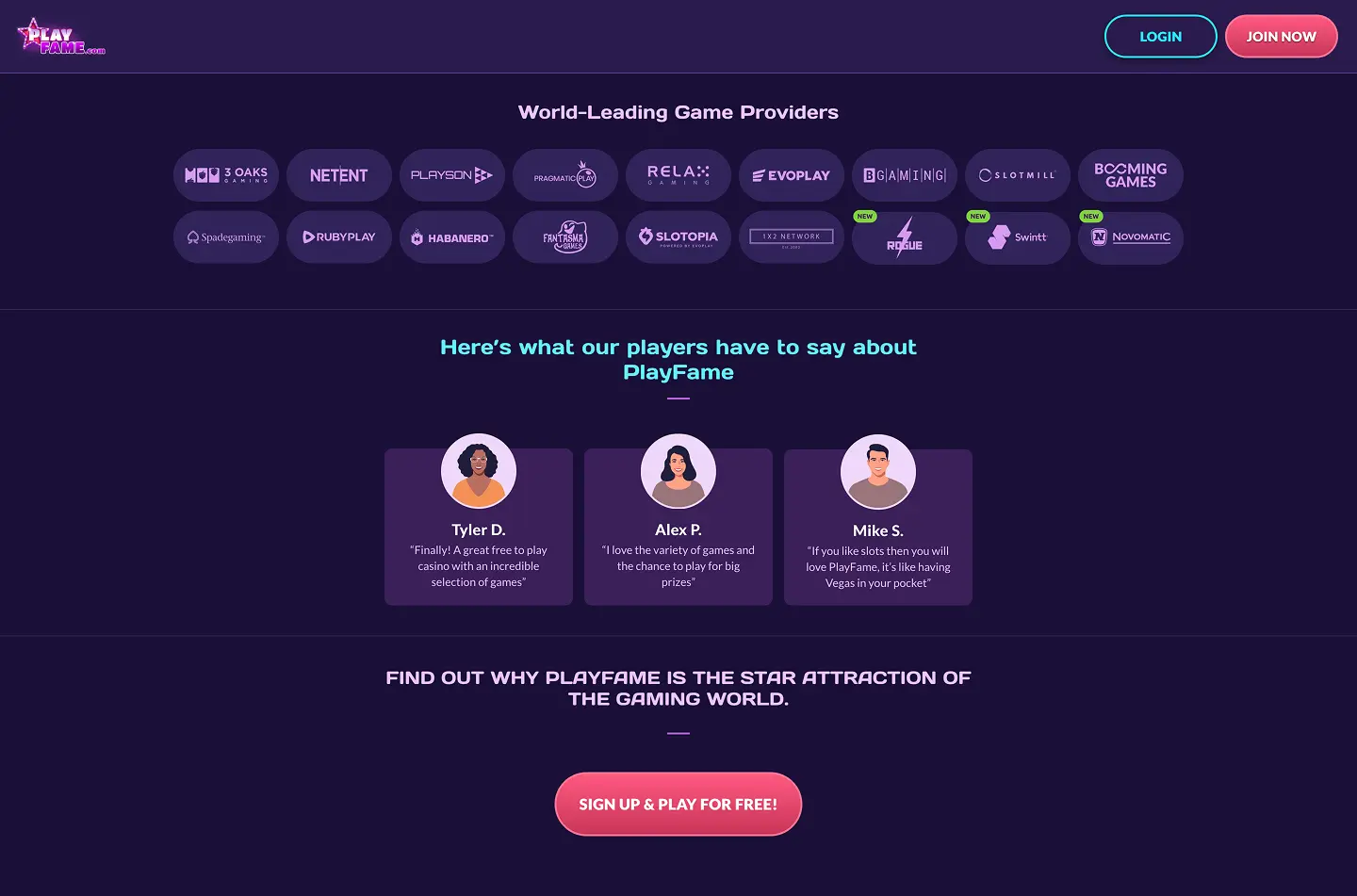 PlayFame Casino screenshot 3