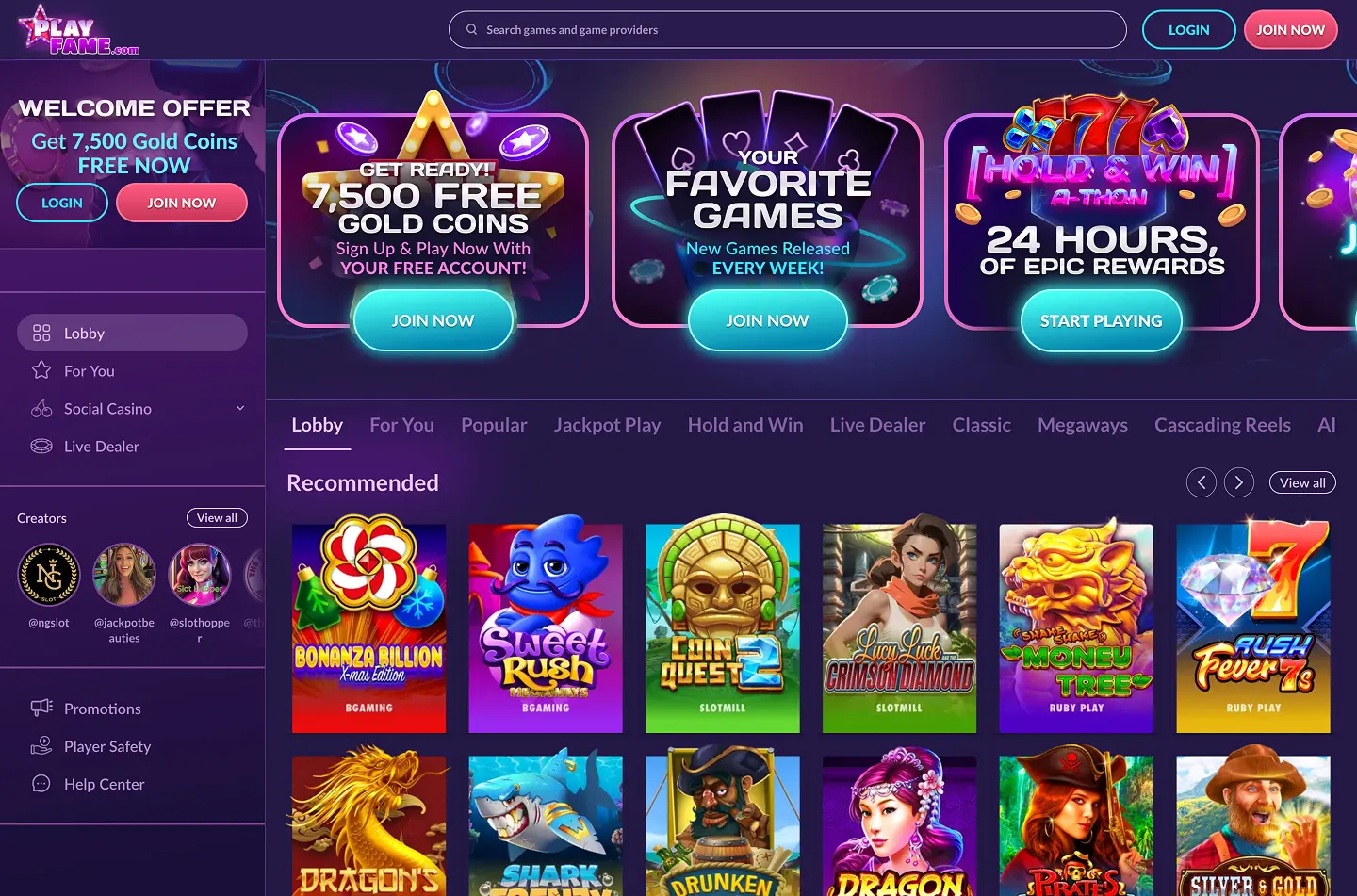 PlayFame Casino screenshot 4