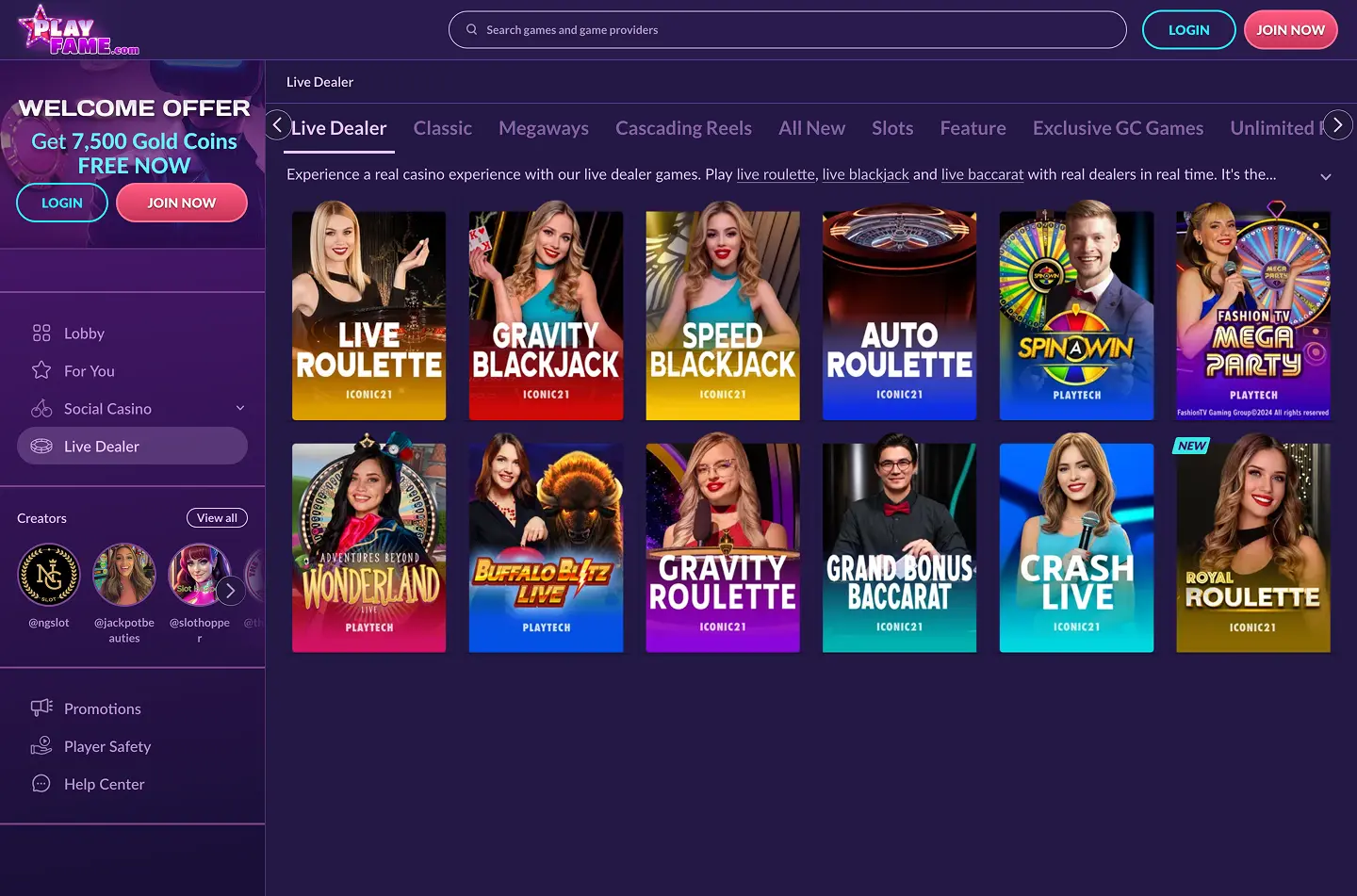 PlayFame Casino screenshot 5