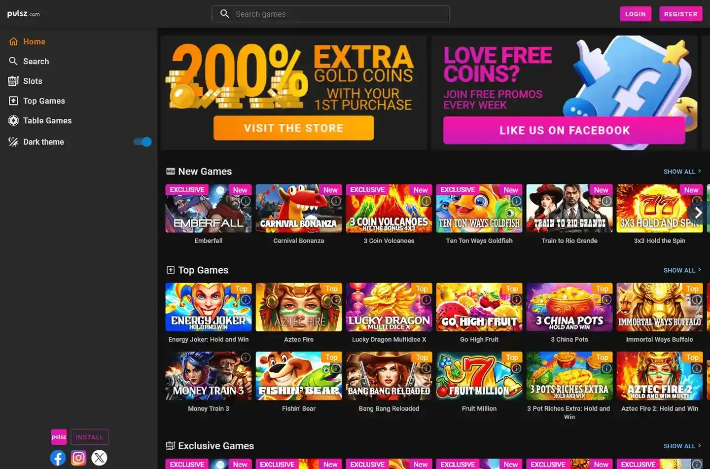 Pulsz Casino screenshot 1
