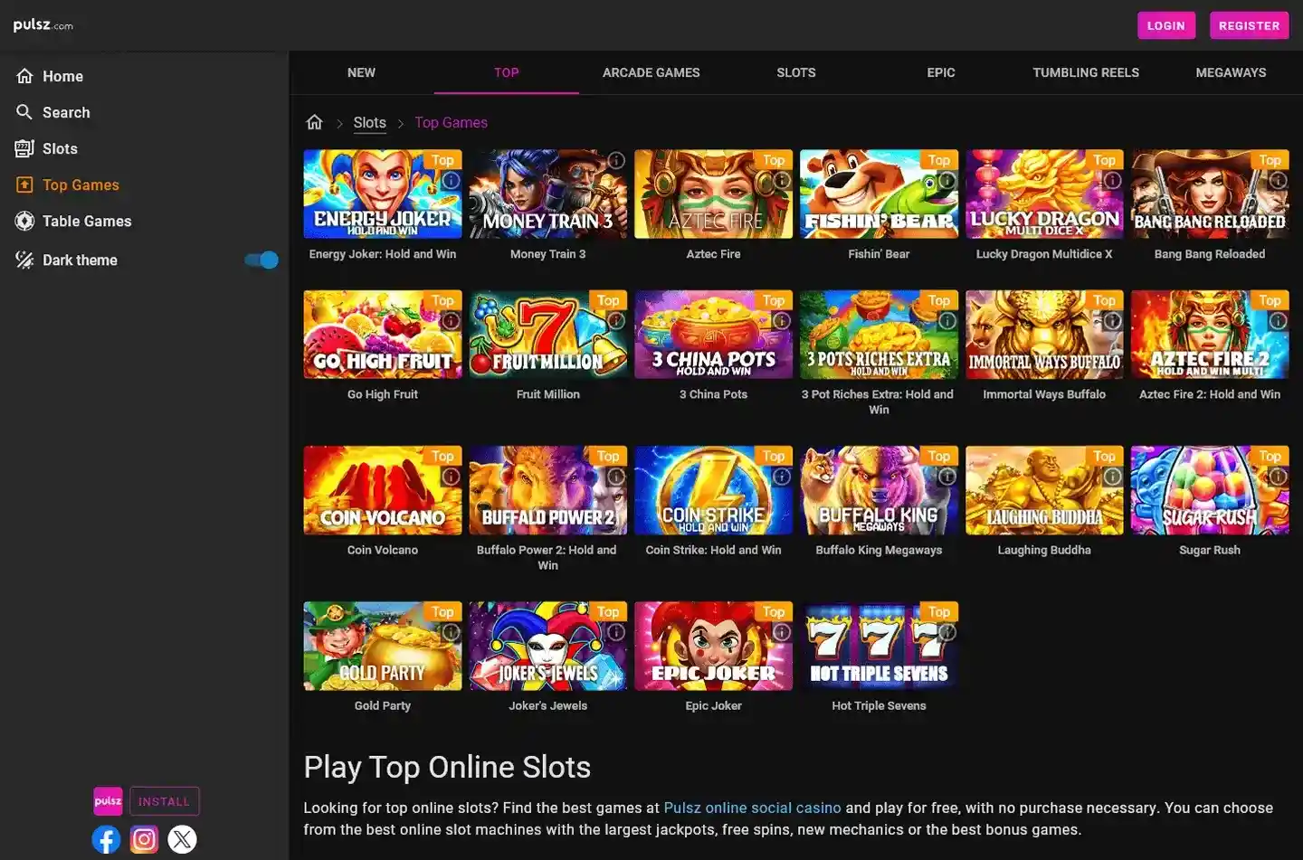 Pulsz Casino screenshot 3
