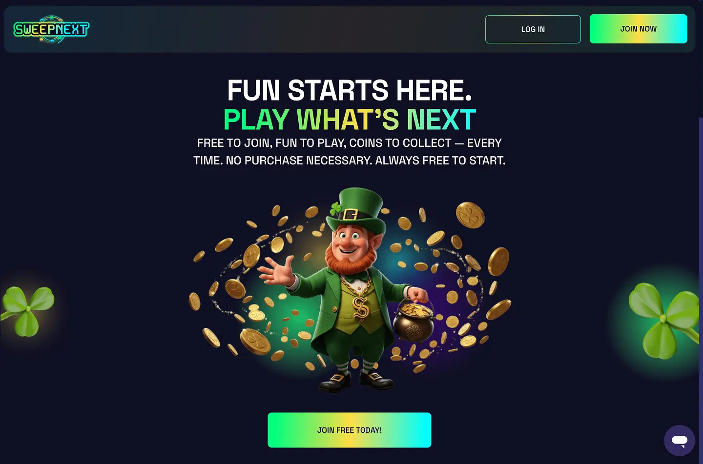 SweepNext Casino screenshot 1
