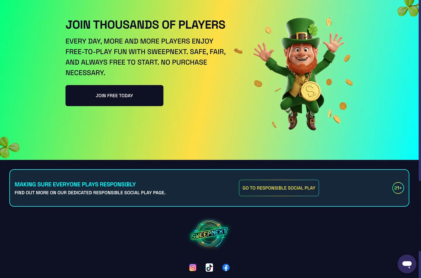 SweepNext Casino screenshot 4