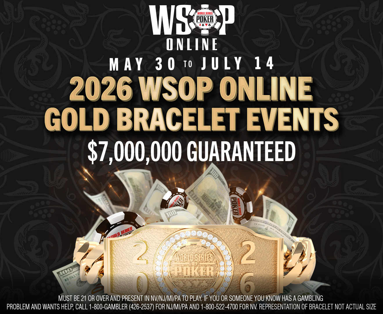 World Series of Poker Online Bracelet Schedule for U.S. Players Released