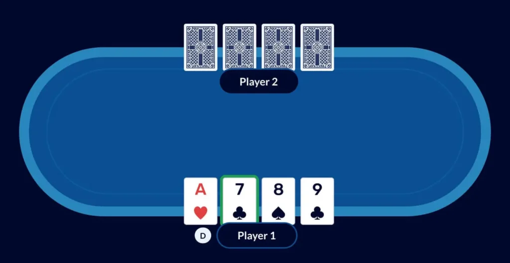 Step 3 of Badugi: the second draw